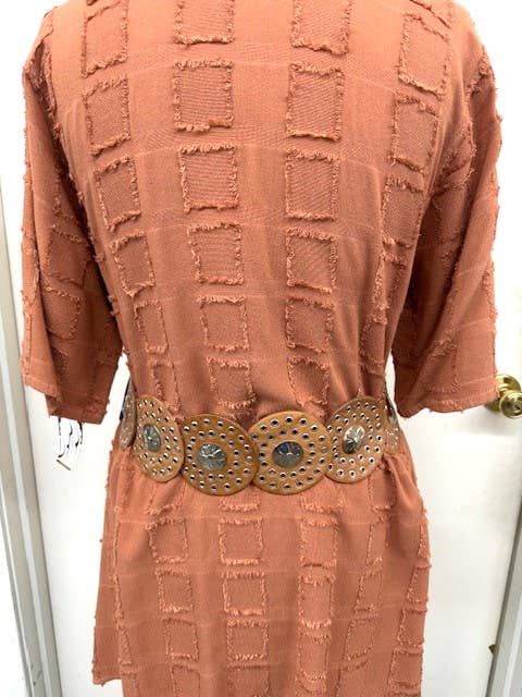 DAIRI - Leather belt disc shape b100