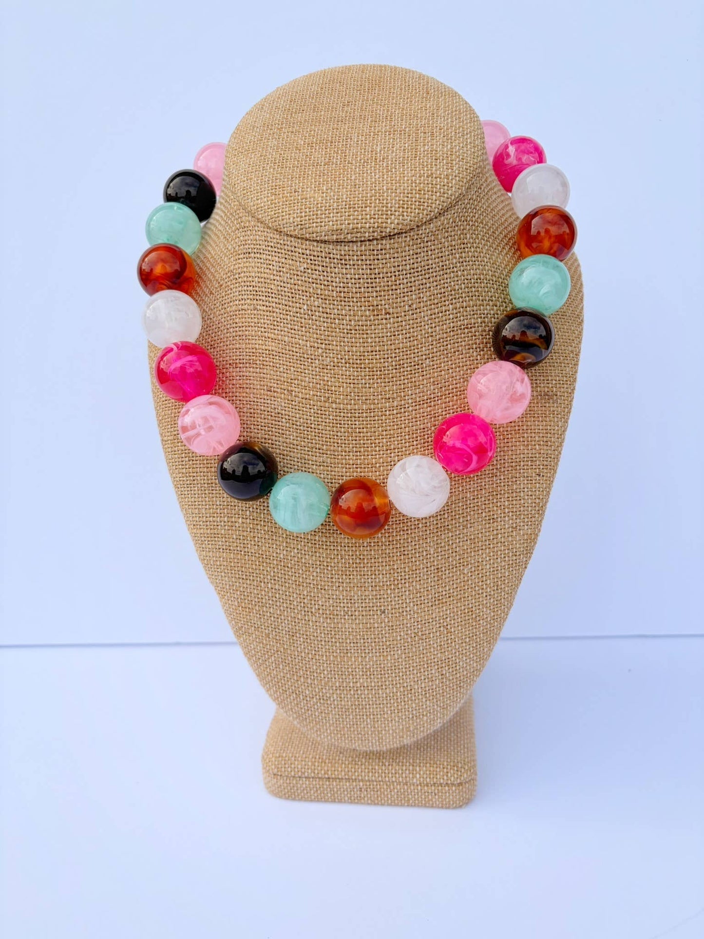 The Katie Kollective - Pink Bauble Mix Necklace