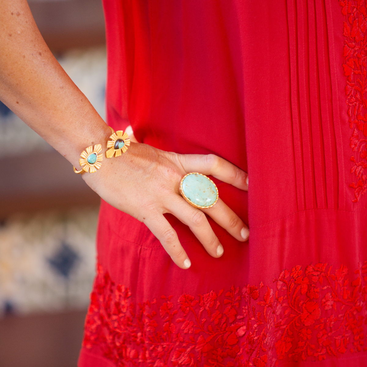 Christina Greene LLC - Statement Ring - Turquoise