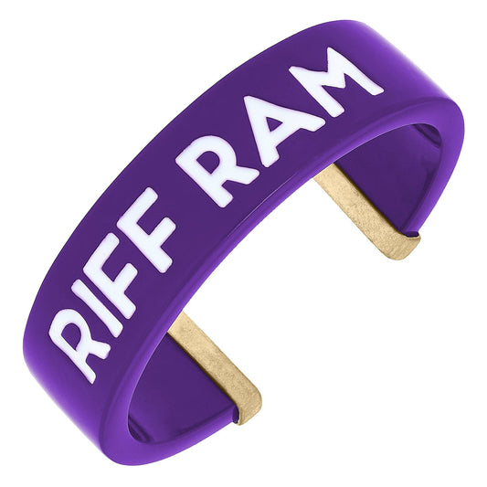 Canvas Style - TCU Horned Frogs Resin Cuff Bracelet in Purple