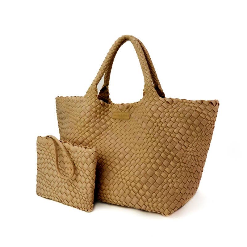 Parker & Hyde - CAMEL OVERSIZED WOVEN TOTE