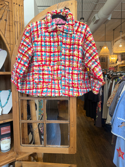 Ivy Jane Plaid Shag Jacket