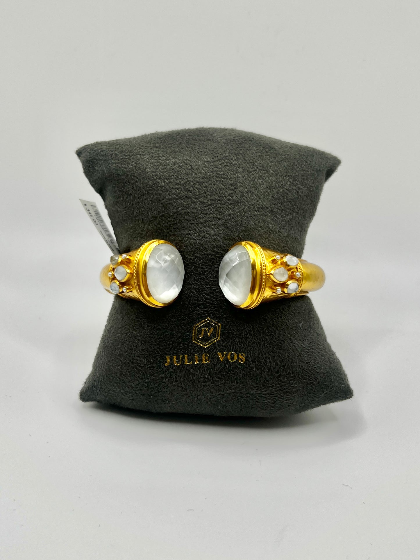 Julie Vos Cannes Cuff- Iridescent Clear Crystal