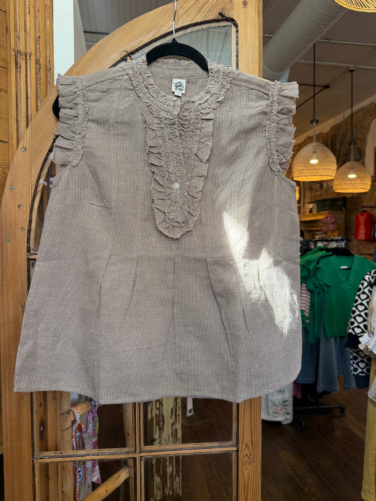 Ivy Jane Striped Ruffle Top