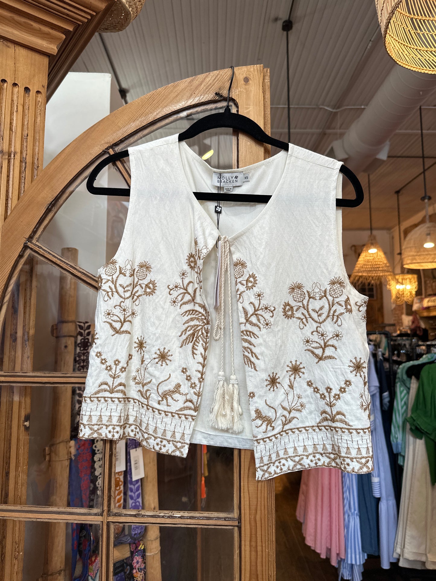 Off White embroidered Vest