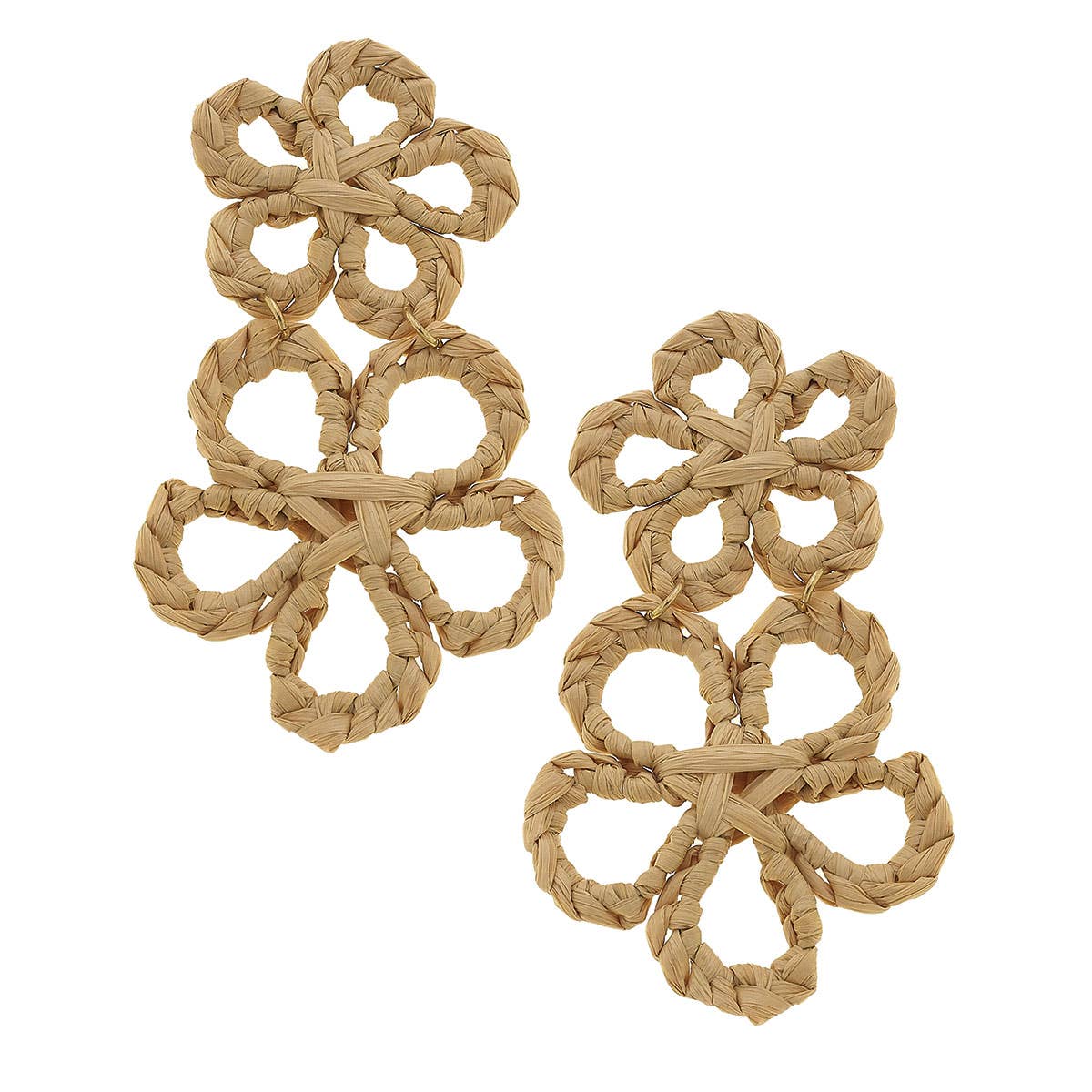 Canvas Style - Tahiti Raffia Statement Earrings