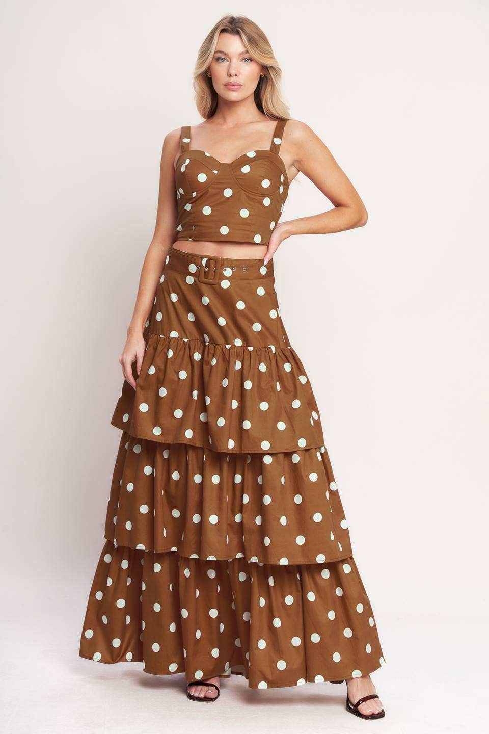 Polka Dot Tiered Skirt