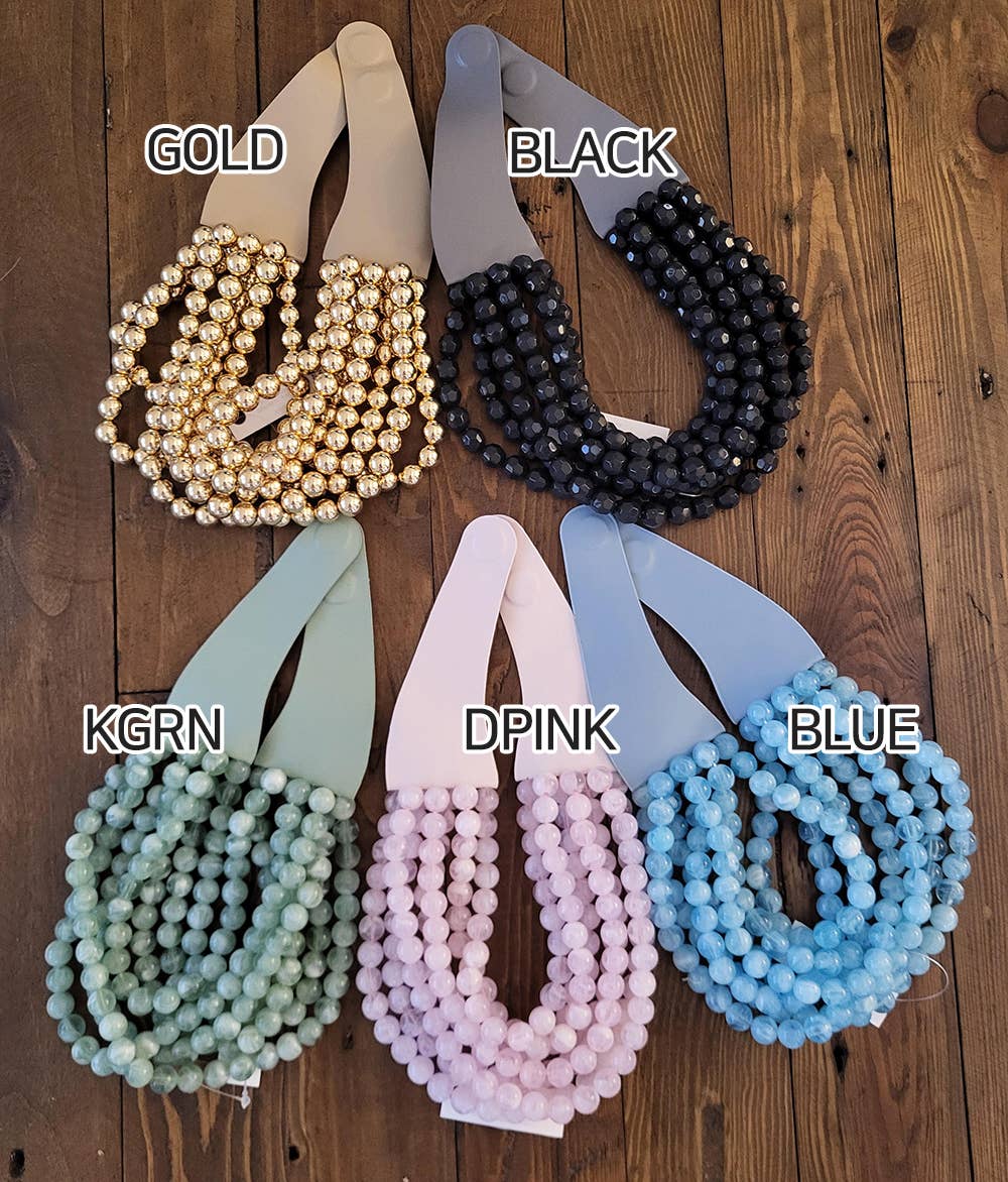 *BEST* NEW CHUNKY BEADED LAYERED MAGNETIC NECKLACE