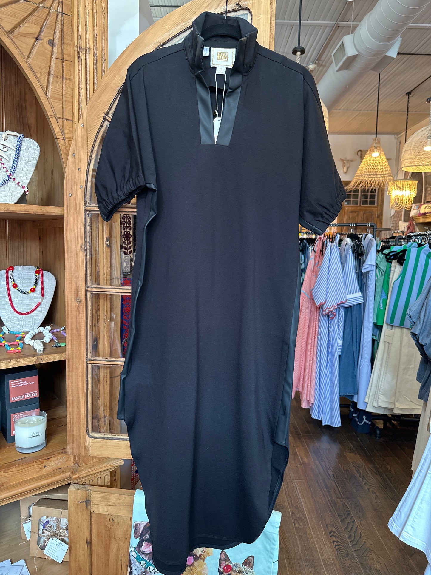 Emily McCarthy Poppy Caftan- Black Ponte