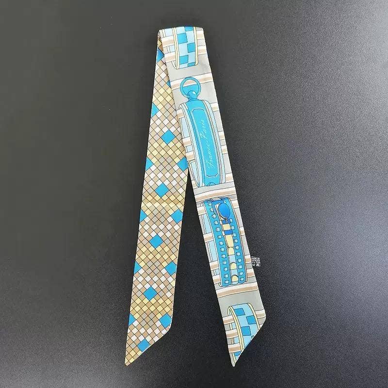 Multi Pattern Skinny Scarf SS-30029
