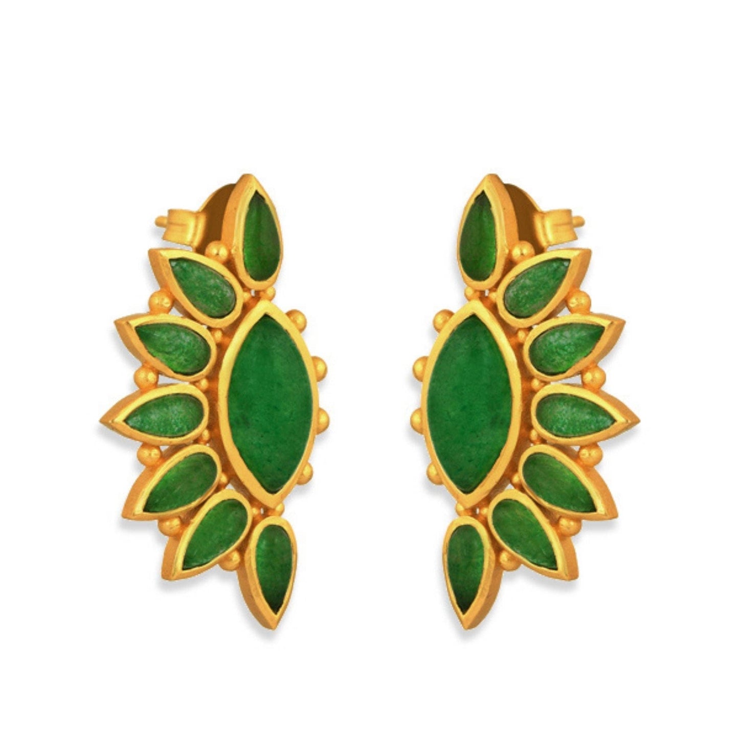 Christina Greene- Hummingbird Earrings - Green Strawberry Quartz