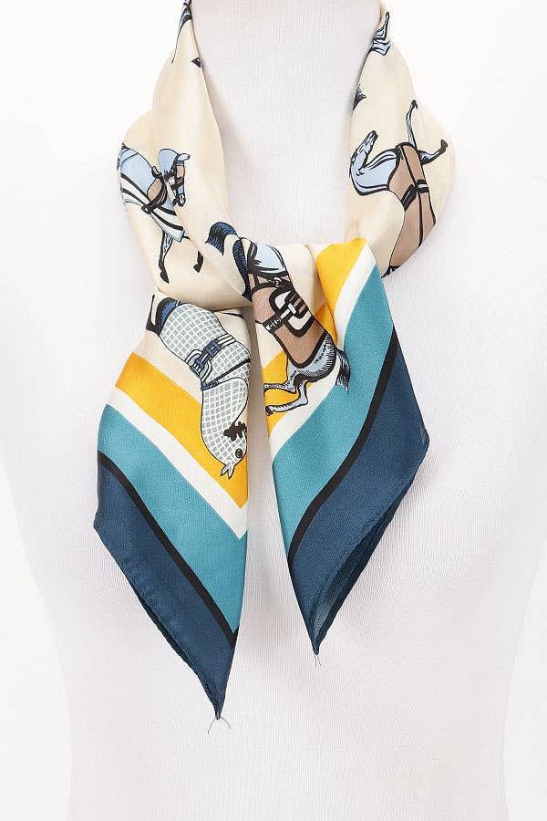 horse print bandana scarf