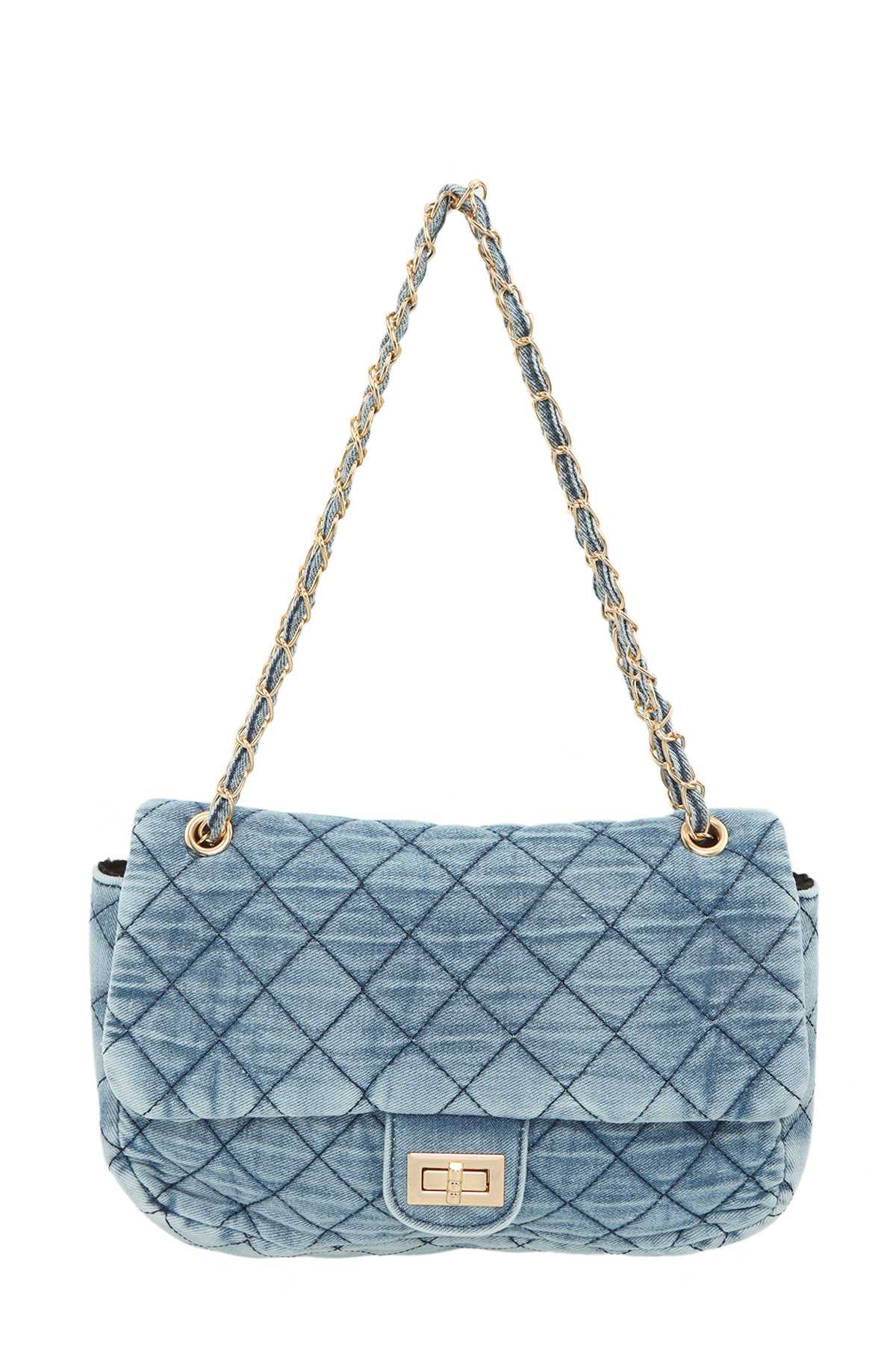 Quilted Denim Purse