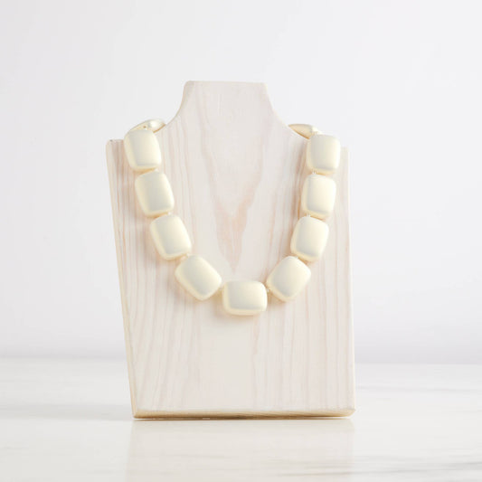 Hot Girls Pearls-Freezable Cooling Jewelry - White Chicklet Cooling Necklace