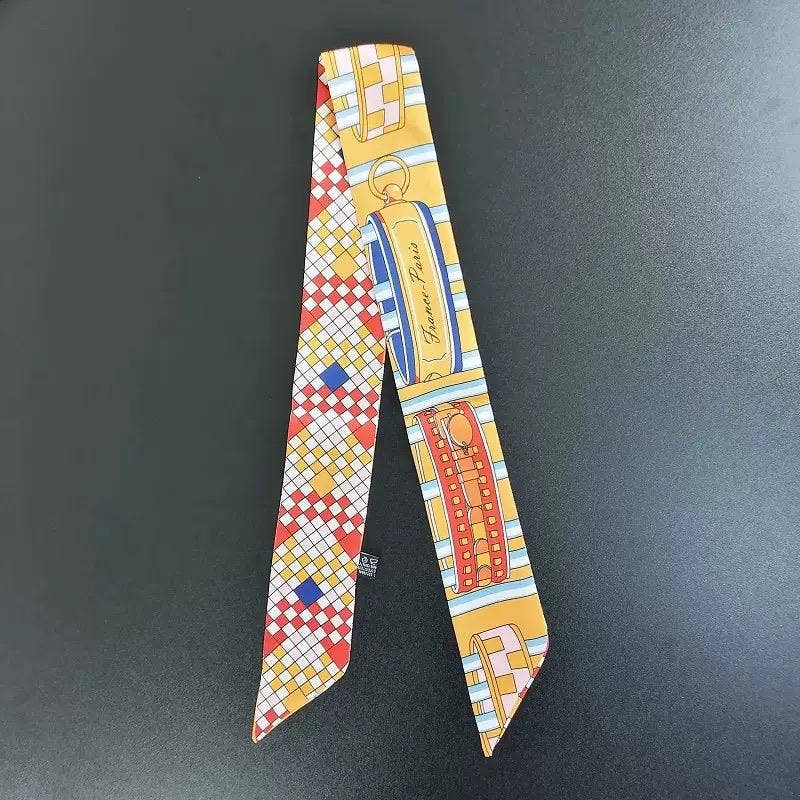 Multi Pattern Skinny Scarf SS-30029