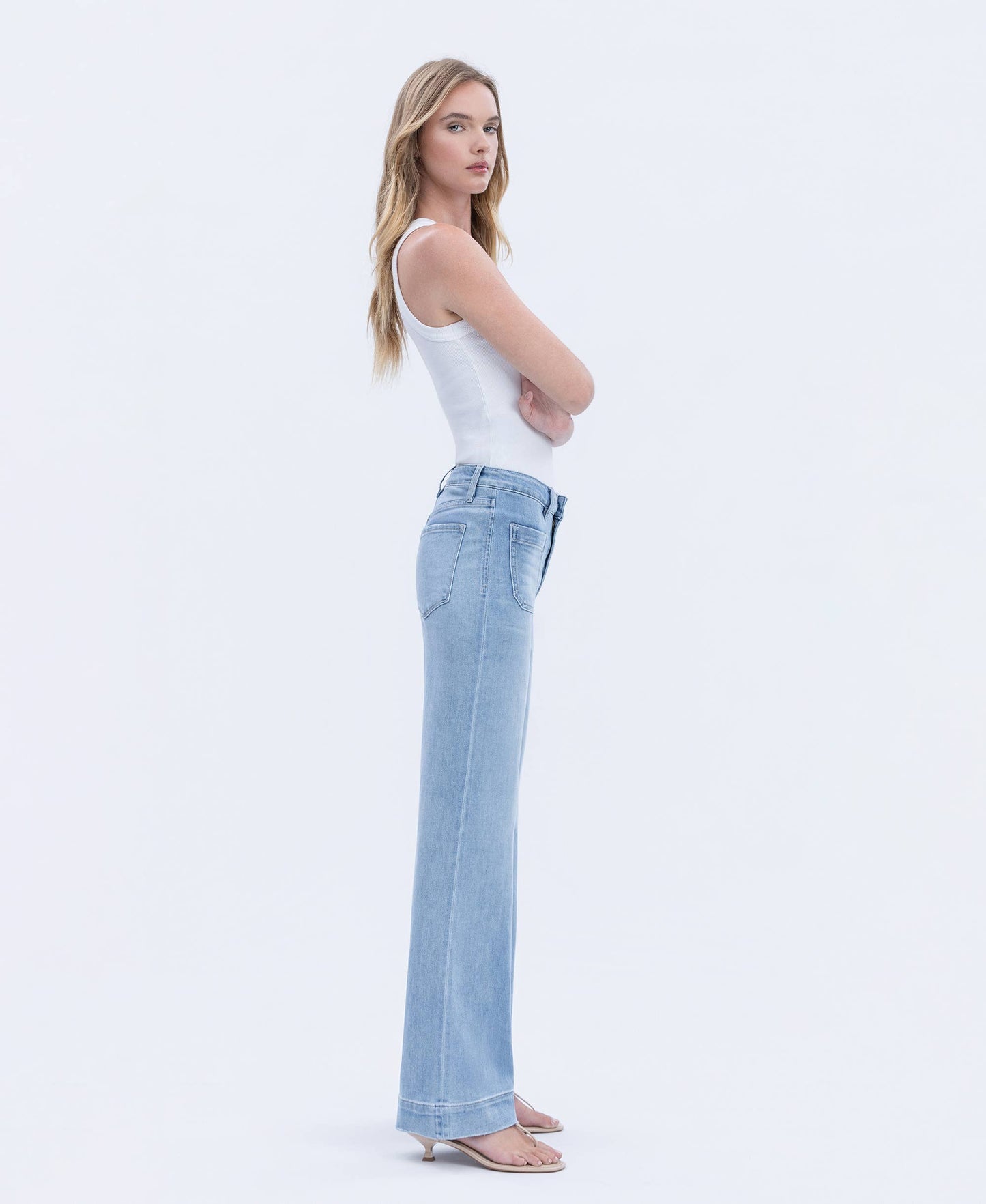 FLYING MONKEY - HIGH RISE WIDE TROUSER JEANS