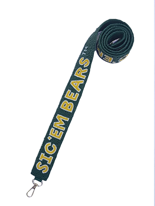 SIC ' EM BEARS BEADED BAG STRAP