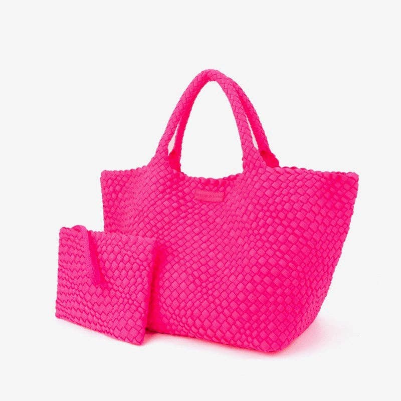 parker and Hyde Bubblegum Oversized Woven Tote