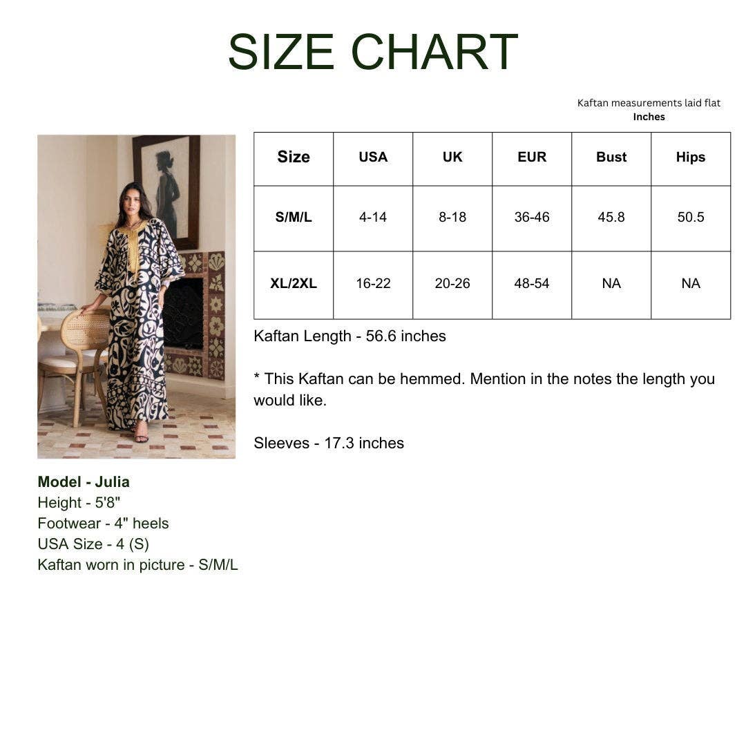 Gipci - Chic black print Summer embroidered Kaftan, Caftan, caftans for women, Boho Kaftan dress, Caftans for women, summer kaftans, women