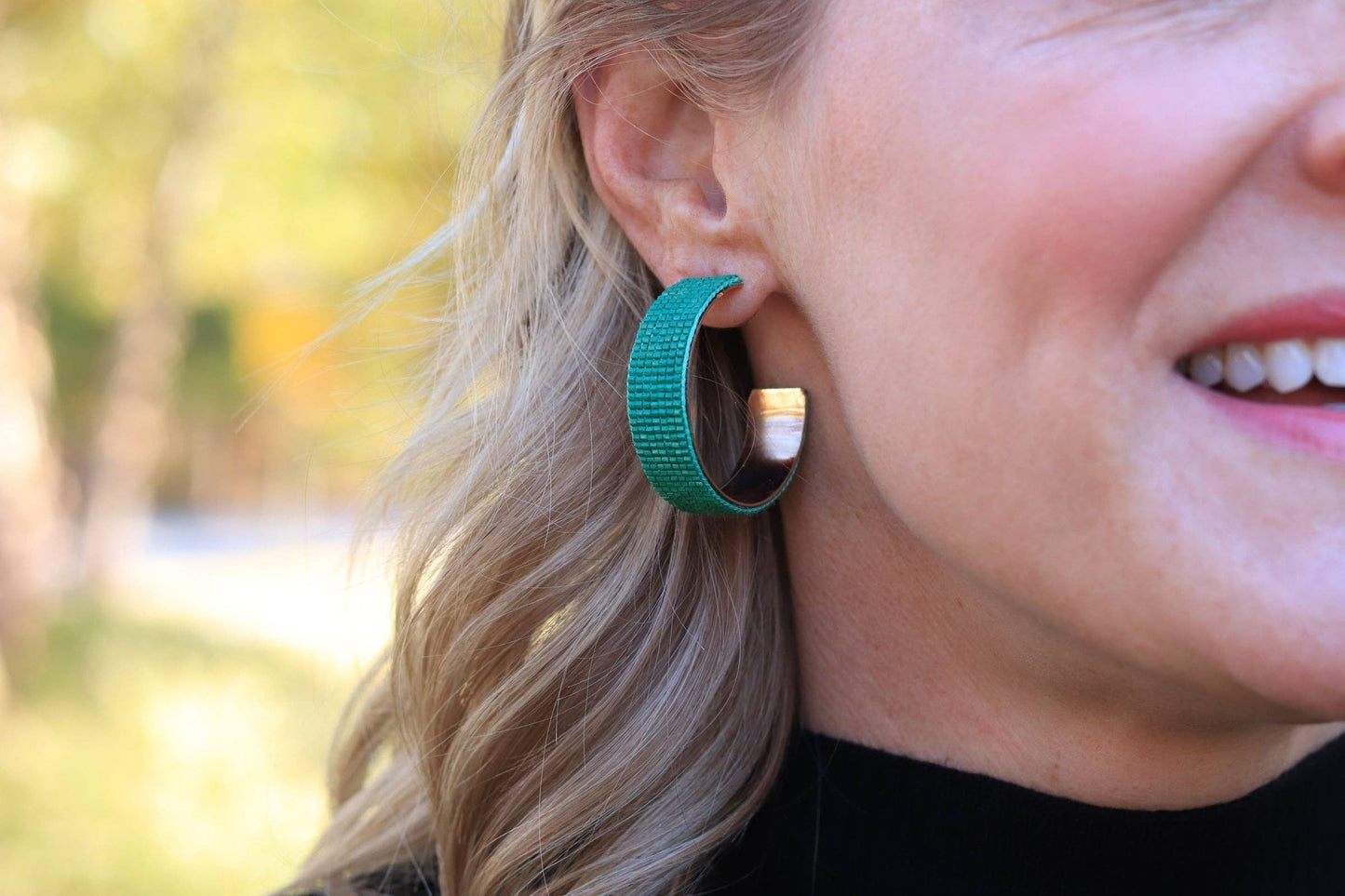 Beaded Hoop: Gold
