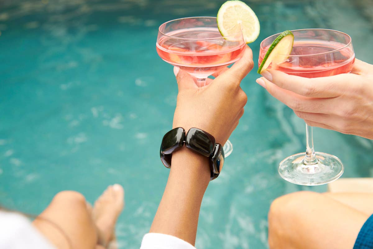 Hot Girls Pearls-Freezable Cooling Jewelry - Midnight Chicklet Cooling Bracelet