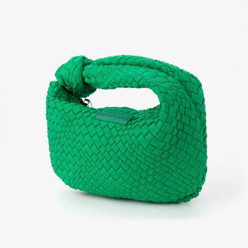 Parker and Hyde Kelly Green Woven Knot Bag – Fifteen
