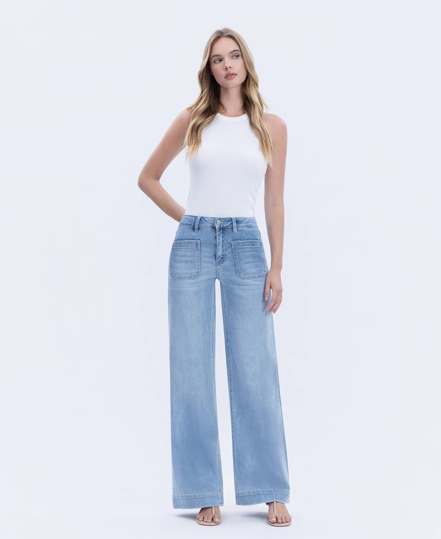 FLYING MONKEY - HIGH RISE WIDE TROUSER JEANS