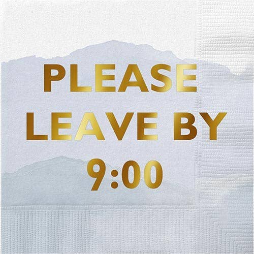 Slant Collections by Creative Brands - Foil Beverage Napkins - Please leave by 9:00