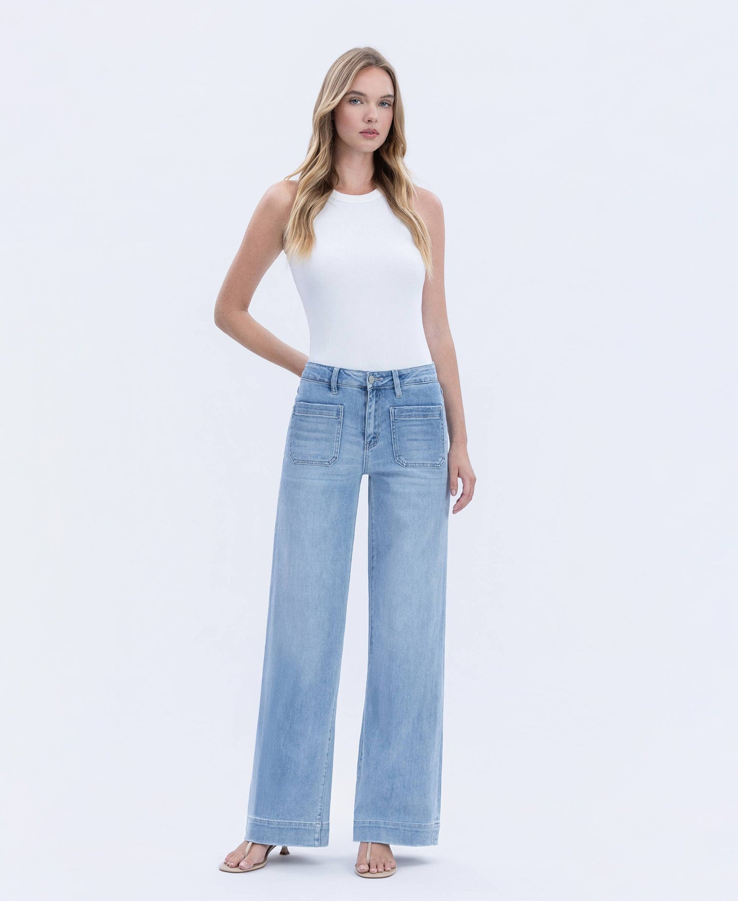 FLYING MONKEY - HIGH RISE WIDE TROUSER JEANS
