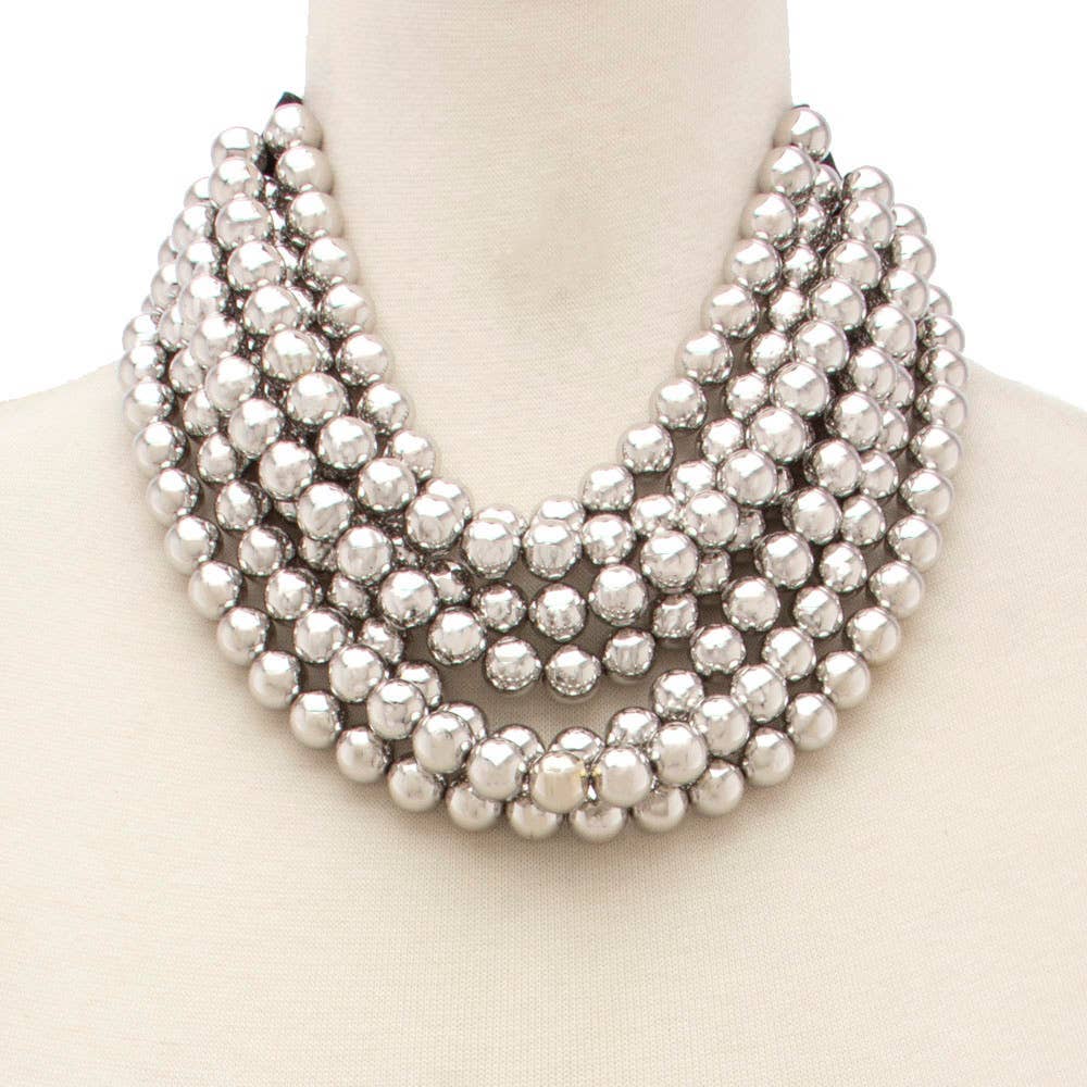 *BEST* NEW CHUNKY BEADED LAYERED MAGNETIC NECKLACE