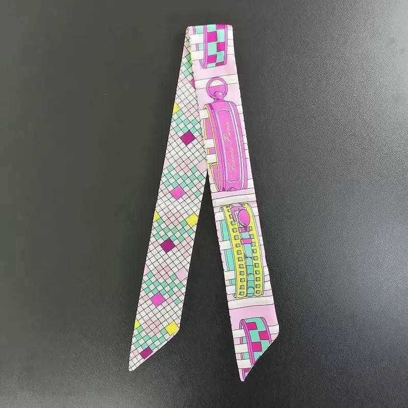 Multi Pattern Skinny Scarf SS-30029
