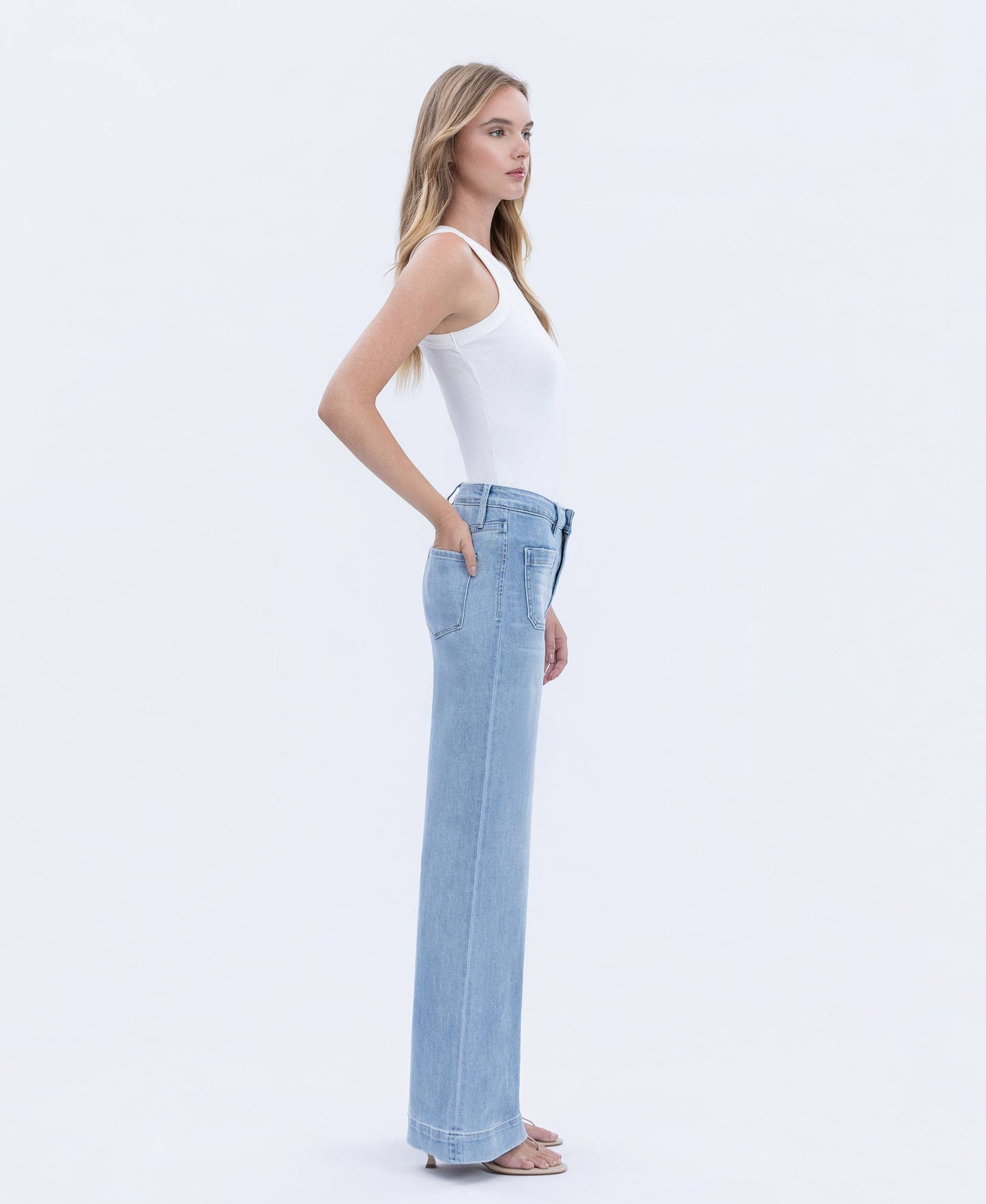 FLYING MONKEY - HIGH RISE WIDE TROUSER JEANS