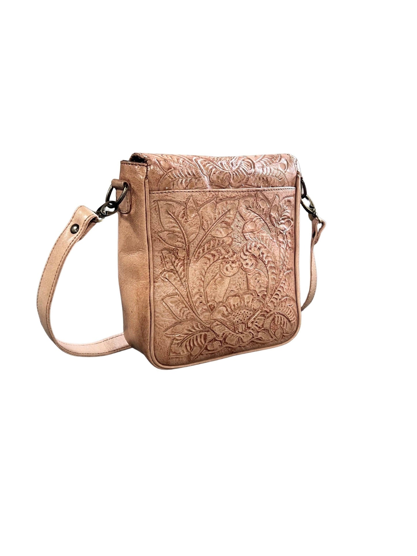 Kuriosa - The Kimberly- Handtooled Leather Shoulder/Crossbody Handbag