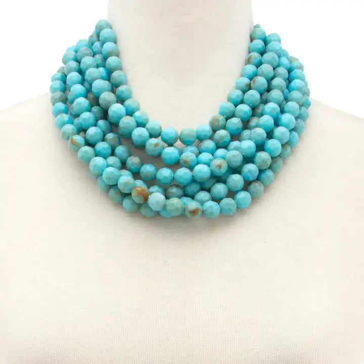 *BEST* NEW CHUNKY BEADED LAYERED MAGNETIC NECKLACE