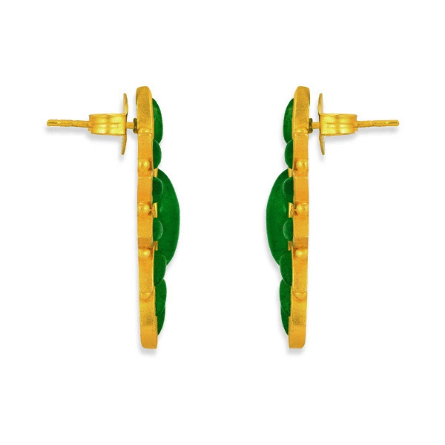 Christina Greene- Hummingbird Earrings - Green Strawberry Quartz