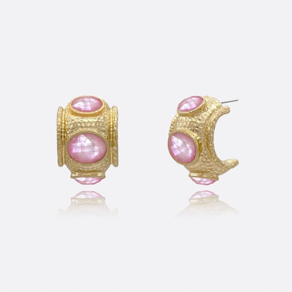 Antique Bold Mop Hoop Earring ER-10465