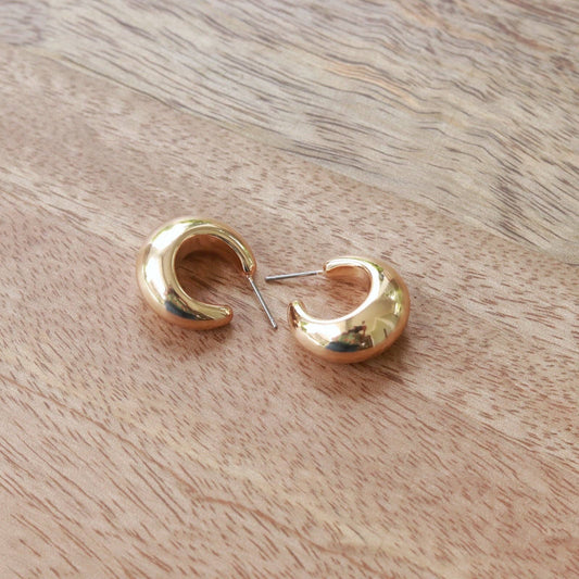 Petite Gold Teardrop Hoop Earrings