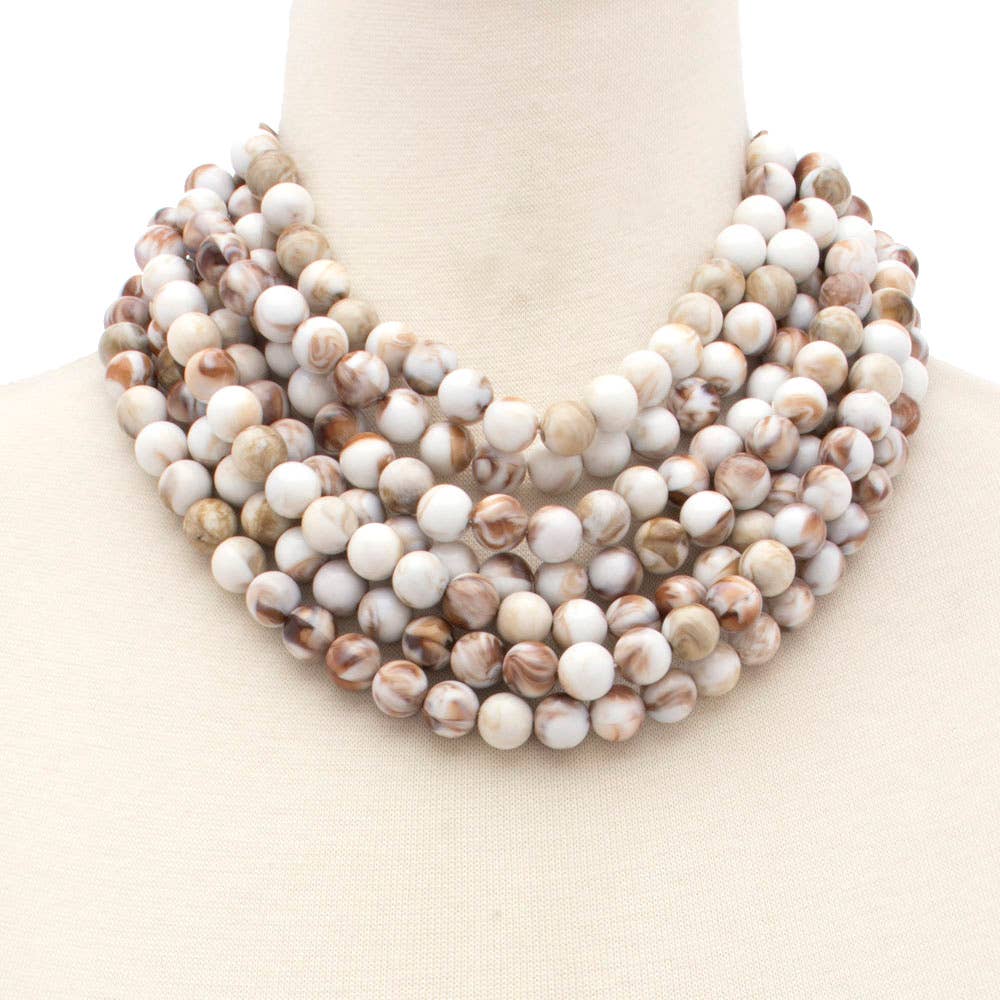 *BEST* NEW CHUNKY BEADED LAYERED MAGNETIC NECKLACE