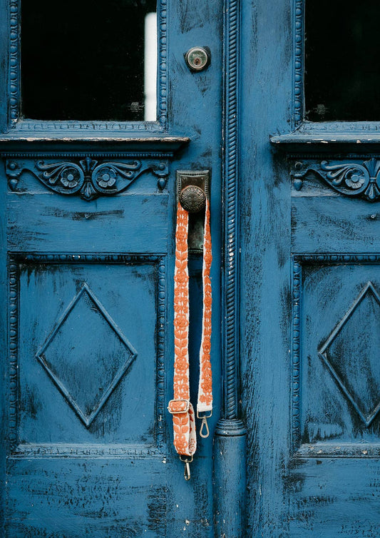 Madeline Parks - White and Burnt Orange Adjustable Strap