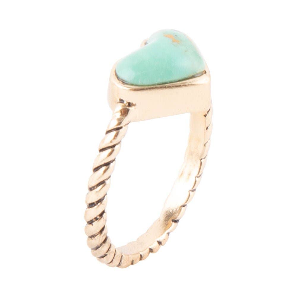 Turquoise Rope My Heart Ring
