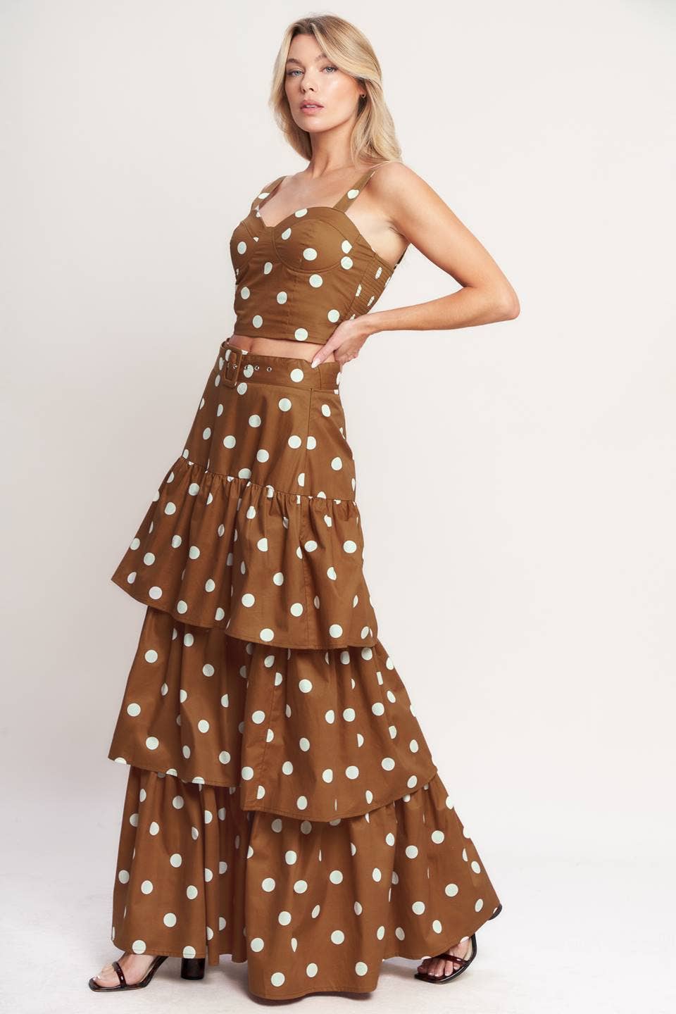 Polka Dot Tiered Skirt