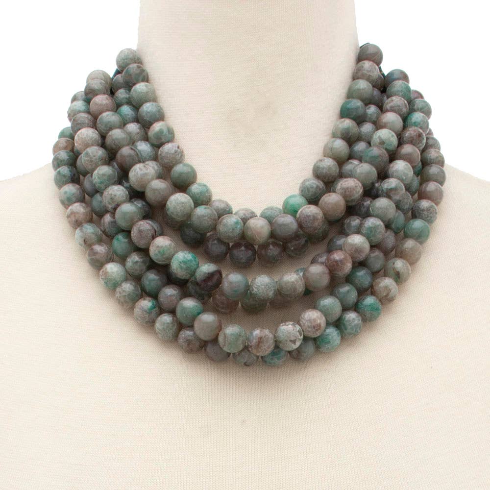 *BEST* NEW CHUNKY BEADED LAYERED MAGNETIC NECKLACE