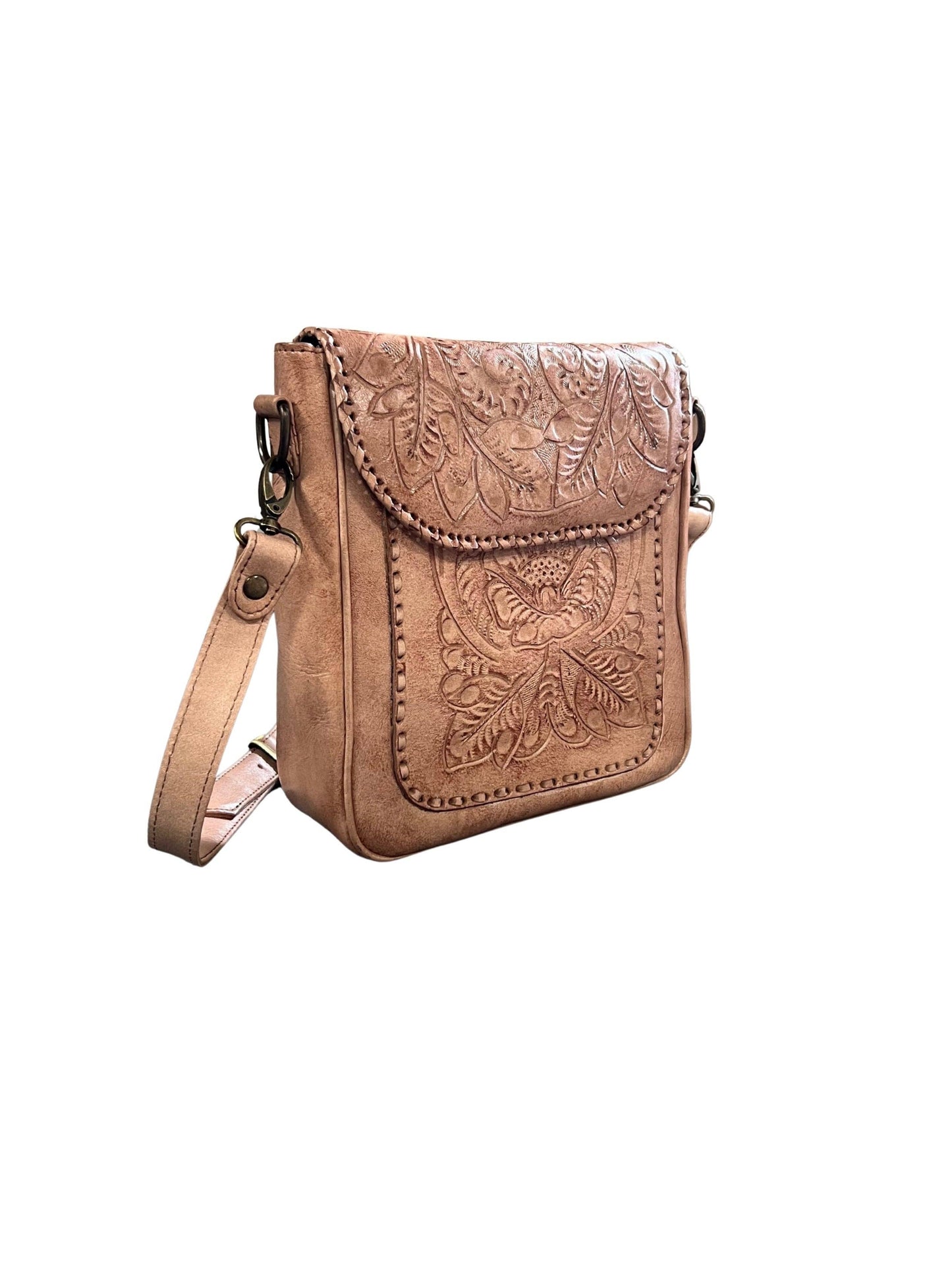 Kuriosa - The Kimberly- Handtooled Leather Shoulder/Crossbody Handbag
