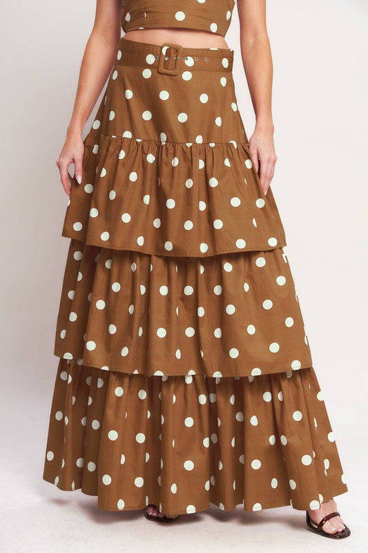 Polka Dot Tiered Skirt