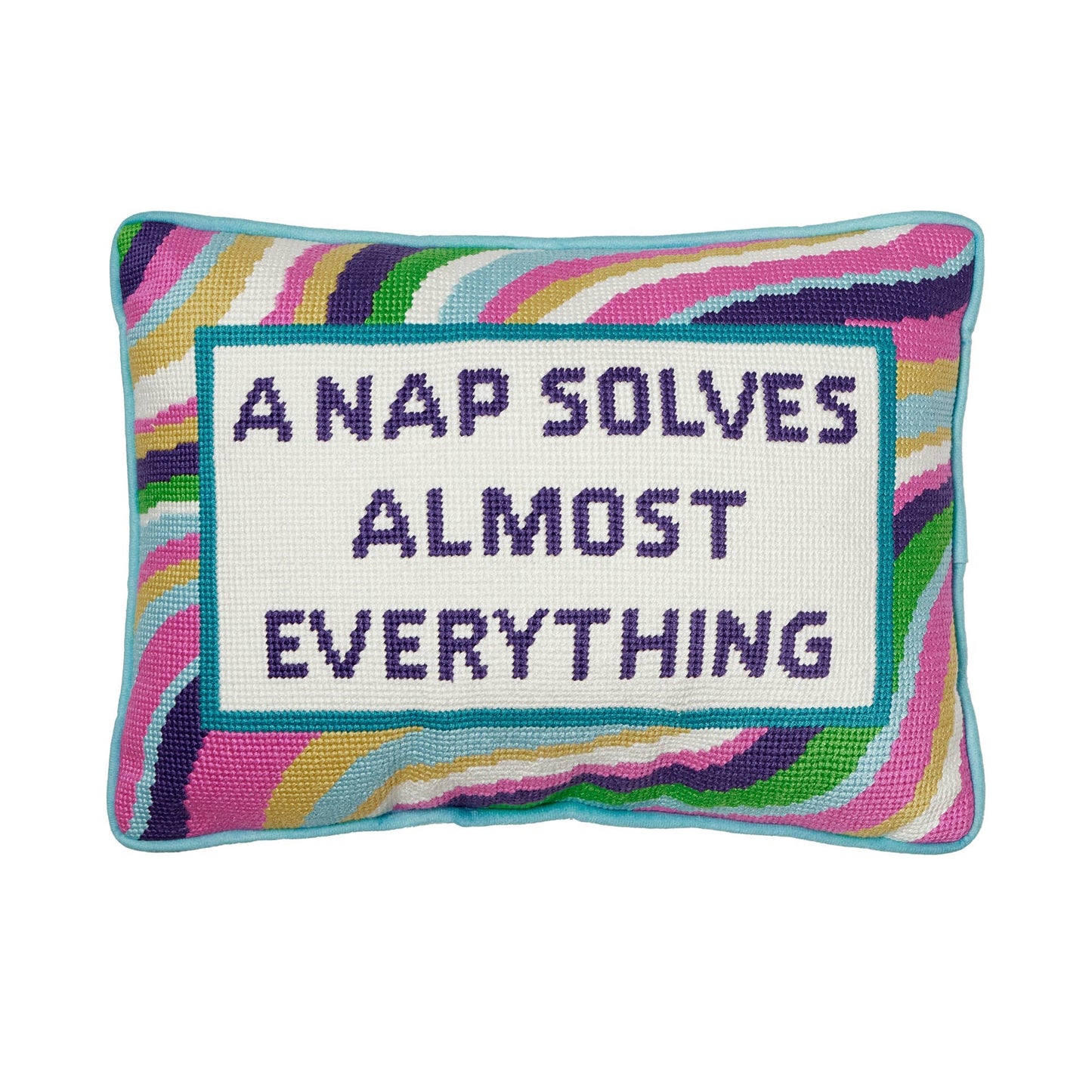 Peking Handicraft - Nap Solves Almost Everything EmbroideredPillow