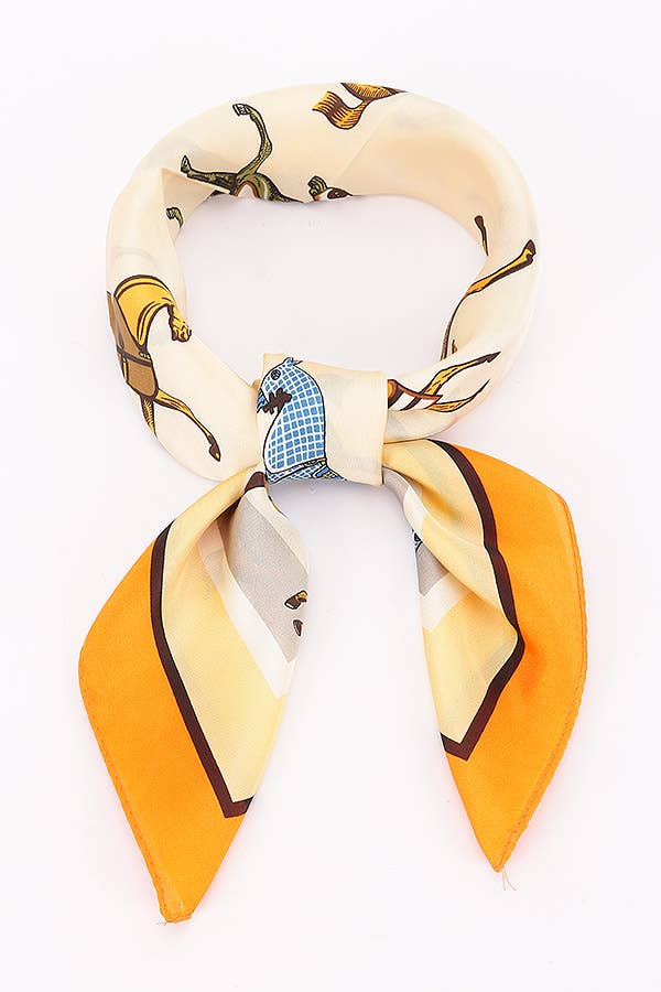 horse print bandana scarf