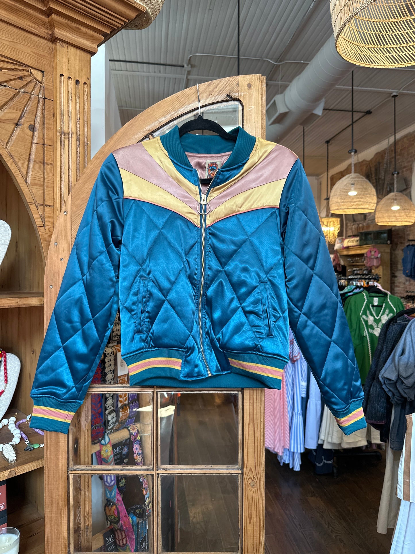 Peacock Rising Sun Unisex bomber jacket