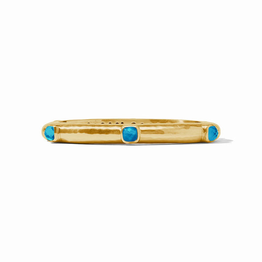 Julie Vos Catalina Hinge Bangle- Iridescent London Blue