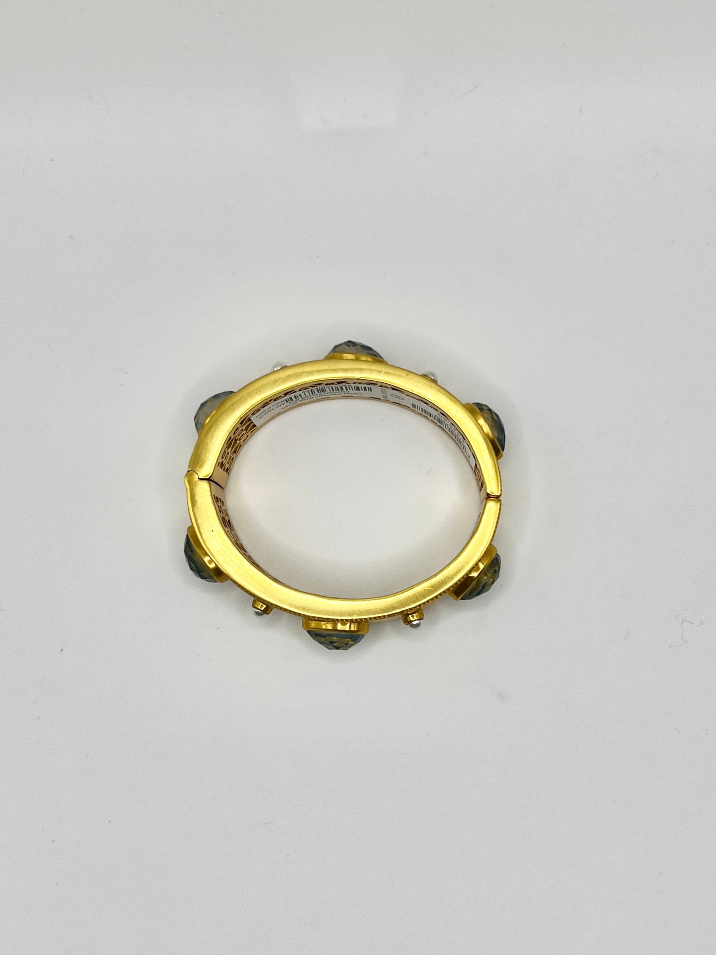 Julie Vos- Cannes Statement Hinge Bangle- Iridescent Peacock