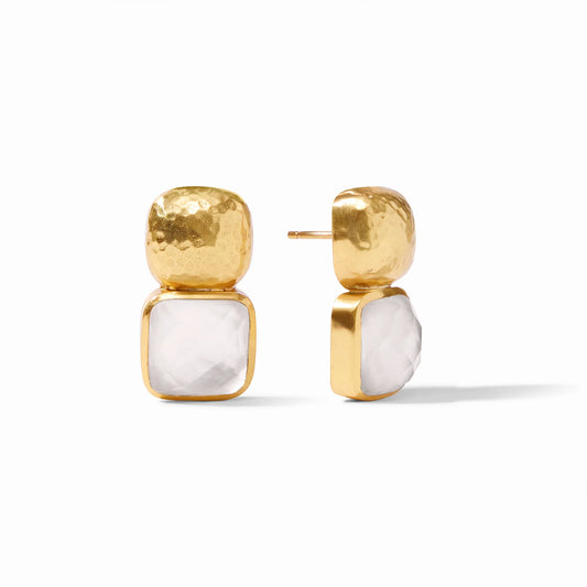 Julie Vos Catalina Earrings- Iridescent Clear Crystal
